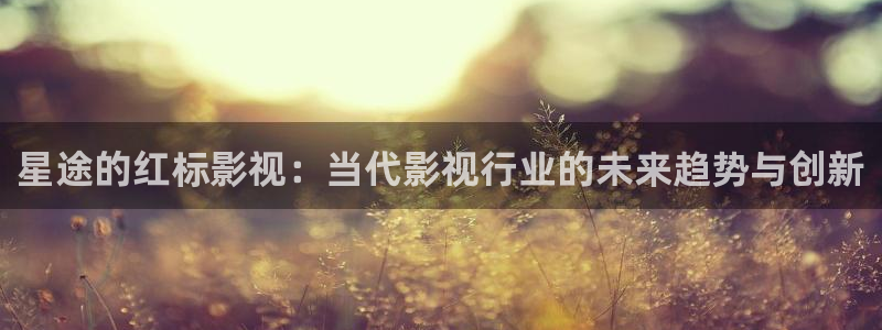 亚洲av超碰在线观看：星途的红标影视：当代影视行业的未来趋势与创新